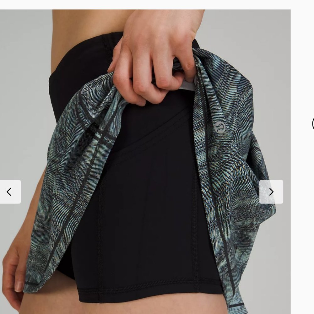 NWT Lululemon Pace Rival Skirt Multi Blue 4 Tall - Picture 4 of 9